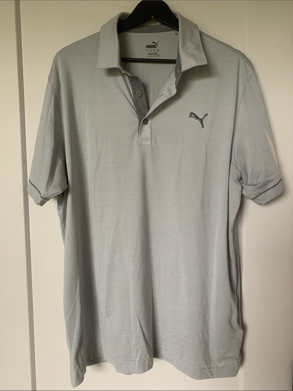 Puma Men’s Light Gray Polo with Subtle Logo